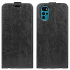 For Motorola Moto G22 4G R64 Texture Single Vertical Flip Leather Phone Case(Black) - 1