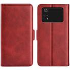 For Xiaomi Poco M4 Pro 4G Dual-side Magnetic Buckle Horizontal Flip Leather Phone Case(Red) - 1