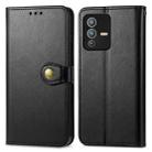 For vivo S12 Pro Solid Color Leather Buckle Phone Case(Black) - 2