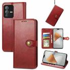 For vivo S12 Pro Solid Color Leather Buckle Phone Case(Red) - 1