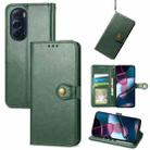 For Motorola Edge X30 Solid Color Leather Buckle Phone Case(Green) - 1