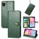 For TCL A509DL / A3 Solid Color Leather Buckle Phone Case(Green) - 1