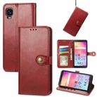 For TCL A509DL / A3 Solid Color Leather Buckle Phone Case(Red) - 1