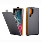 For Samsung Galaxy S22 Ultra 5G Vertical Flip Leather Phone Case with Card Slot(Black) - 1