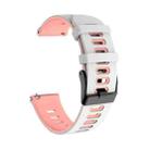 For Huawei Watch GT2 42mm 20mm Mixed-Color Silicone Watch Band(White+Pink) - 1