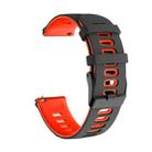 For Huawei Watch GT2 42mm 20mm Mixed-Color Silicone Watch Band(Black+Red) - 1