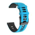 For Huawei Watch GT2 42mm 20mm Mixed-Color Silicone Watch Band(Blue+grey) - 1