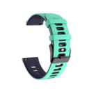 For Huawei Watch GT Runner 22mm Mixed-Color Silicone Watch Band(Peppermint Green + Blue) - 1