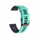 For Huawei Watch GT 42mm / 46mm 22mm Mixed-Color Silicone Watch Band(Peppermint Green + Blue) - 1