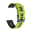 For Huawei Watch GT 42mm / 46mm 22mm Mixed-Color Silicone Watch Band(Green+Black) - 1