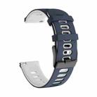 For Huawei Watch GT2 46mm 22mm Mixed-Color Silicone Watch Band(Dark Blue+White) - 1