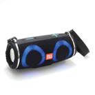 T&G TG642 RGB Light Waterproof  Portable Bluetooth Speaker Support FM / TF Card(Black) - 1