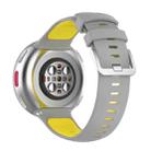 Two-color Silicone Watch Band for POLAR Vantage V2 with Original Raw Ears(Gray+Yellow) - 1