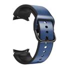 For Samsung Galaxy Watch 4 Classic 42mm 20mm Silicone Pasted Leather Watch Band(Blue) - 1