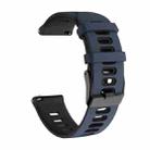 For Samsung Galaxy watch Active 40mm 20mm Mixed-Color Silicone Watch Band(Dark Blue Black) - 1