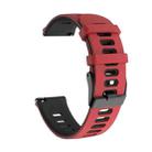 For Samsung Galaxy watch 42mm 20mm Mixed-Color Silicone Watch Band(Red Black) - 1