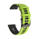 For Samsung Gear S3 Classic 22mm Mixed-Color Silicone Watch Band(Green Black) - 1