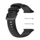 Solid Color Silicone Watch Band for POLAR Vantage V2(Black) - 1