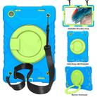 For Samsung Galaxy Tab A8 10.5 2021 X200 / X205 360 Rotation PC+Silicone Tablet Case with Shoulder Strap(Blue+Green) - 1