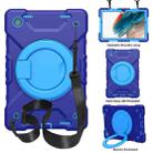 For Samsung Galaxy Tab A8 10.5 2021 X200 / X205 360 Rotation PC+Silicone Tablet Case with Shoulder Strap(Navy+Blue) - 1
