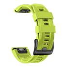For Garmin Fenix 7 22mm Silicone Sport Pure Color Watch Band(Lime Color) - 1