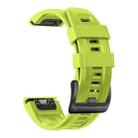 For Garmin Fenix 6 GPS 22mm Silicone Sport Pure Color Watch Band(Lime Color) - 1