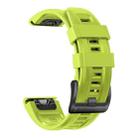 For Garmin Fenix 5x Puls 26mm Silicone Sport Pure Color Watch Band(Lime) - 1