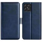 For Honor X8 Dual-side Magnetic Buckle Leather Phone Case(Dark Blue) - 1