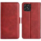 For Honor X8 Dual-side Magnetic Buckle Leather Phone Case(Red) - 1