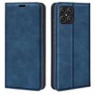 For Honor X8 Retro-skin Magnetic Suction Leather Phone Case(Dark Blue) - 1