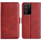 For ZTE Blade Z40 Pro Dual-side Magnetic Buckle Leather Phone Case(Red) - 1