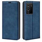 For ZTE Blade Z40 Pro Retro-skin Magnetic Suction Leather Phone Case(Dark Blue) - 1