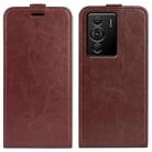 For ZTE Blade Z40 Pro R64 Texture Vertical Flip Leather Phone Case(Brown) - 1