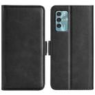 For ZTE Blade V40 Dual-side Magnetic Buckle Leather Phone Case(Black) - 1