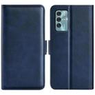 For ZTE Blade V40 Dual-side Magnetic Buckle Leather Phone Case(Dark Blue) - 1