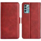 For ZTE Blade V40 Dual-side Magnetic Buckle Leather Phone Case(Red) - 1