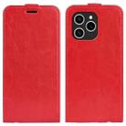 For Honor 60 SE 5G  R64 Texture Single Vertical Flip Leather Phone Case(Red) - 1