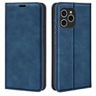 For Honor 60 SE 5G Retro-skin Magnetic Suction Leather Phone Case(Dark Blue) - 1