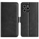 For Honor 60 SE 5G Dual-side Magnetic Buckle Leather Phone Case(Black) - 1