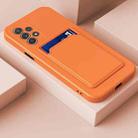 For Samsung Galaxy M52 Skin Feel Card Contrast Color Button TPU Phone Case(Orange) - 1