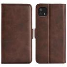 For OPPO A16E Dual-side Magnetic Buckle Leather Phone Case(Brown) - 1