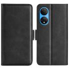 For Honor X7 Dual-side Magnetic Buckle Leather Phone Case(Black) - 1