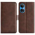 For Honor X7 Dual-side Magnetic Buckle Leather Phone Case(Brown) - 1