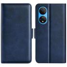 For Honor X7 Dual-side Magnetic Buckle Leather Phone Case(Dark Blue) - 1