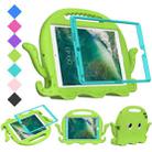 For iPad 10.2 2019 / 2020 Octopus Style EVA + PC Tablet Case with Strap(Grass Green) - 1