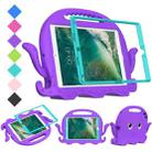 For iPad 10.2 2019 / 2020 Octopus Style EVA + PC Tablet Case with Strap(Purple) - 1