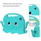 For Samsung Galaxy Tab A7 10.4 T500 / T505 Octopus Style EVA + PC Tablet Case with Strap(Glacial Green) - 3