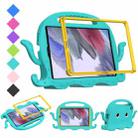 For Samsung Galaxy Tab A7 Lite 8.7 T220 / T225 Octopus EVA + PC Tablet Case with Strap(Glacial Green) - 1