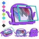 For Samsung Galaxy Tab A7 Lite 8.7 T220 / T225 Octopus EVA + PC Tablet Case with Strap(Purple) - 1