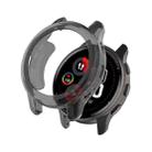 For Garmin Venu 2 Plus Shock-Proof Semi-Surrounded TPU Plating Watch Case(Transparent Black) - 1